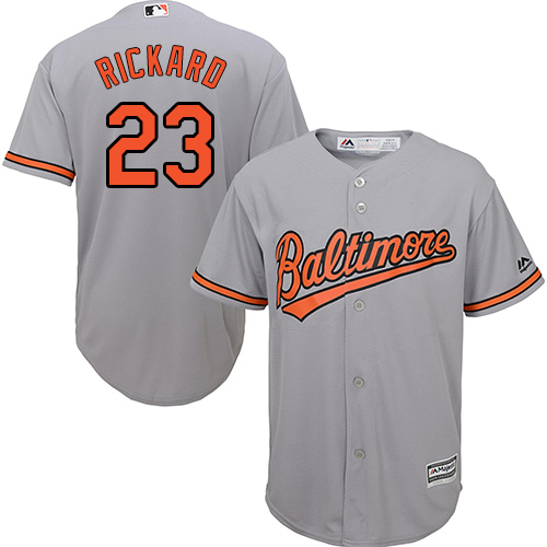 Orioles #23 Joey Rickard Grey Cool Base Stitched Youth MLB Jersey